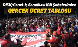 DİSK/Genel-İş Sendikası İBB Şubelerinden gerçek ücret tablosu