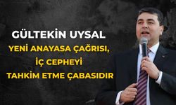 Gültekin Uysal Yeni Anayasa Çağrısı, İç Cepheyi Tahkim Etme Çabasıdır
