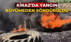 KİRAZ’DA YANGIN BÜYÜMEDEN SÖNDÜRÜLDÜ