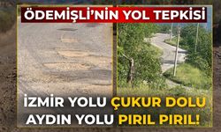 Ödemişli’nin Yol Tepkisi İzmir Yolu Çukur dolu Aydın Yolu Pırıl Pırıl!