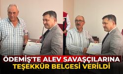 Ödemiş'te ALEV SAVAŞÇILARINA Teşekkür Belgesi verildi