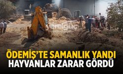 Ödemiş’te samanlık yandı