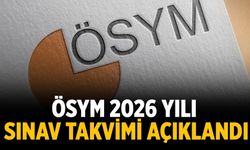 ÖSYM 2026 Yılı Sınav Takvimi açıklandı