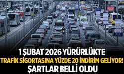 1 Şubat 2026 yürürlükte: Trafik sigortasına yüzde 20 indirim geliyor! Şartlar belli oldu