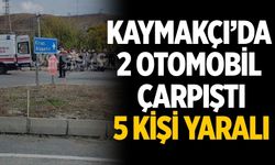 KAYMAKÇI’DA 2 OTOMOBİL ÇARPIŞTI 5 KİŞİ YARALI