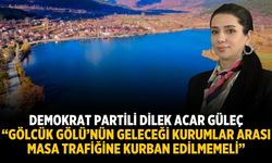 Demokrat Partili Dilek Acar Güleç “GÖLCÜK GÖLÜ’NÜN GELECEĞİ KURUMLAR ARASI MASA TRAFİĞİNE KURBAN EDİLMEMELİ”
