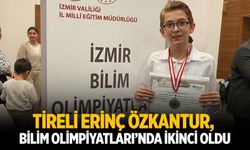 Tireli Erinç Özkantur, Bilim Olimpiyatları’nda İkinci Oldu