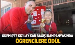 Ödemiş'te Kızılay Kan Bağışı Kampanyasında Öğrencilere Ödül