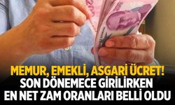 Memur, emekli, asgari ücret! Son dönemece girilirken en net zam oranları belli oldu