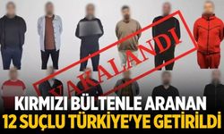 Kırmızı bültenle aranan 12 suçlu Türkiye'ye getirildi