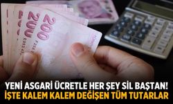 Yeni asgari ücretle her şey sil baştan! İşte kalem kalem değişen tüm tutarlar