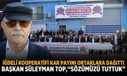 İğdeli Kooperatifi Kar payını ortaklara dağıttı