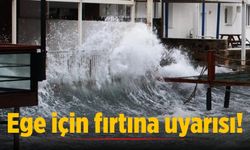 Ege için fırtına uyarısı!