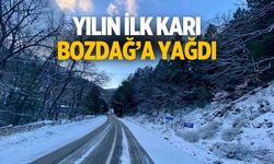 Yılın ilk karı BOZDAĞ’a yağdı