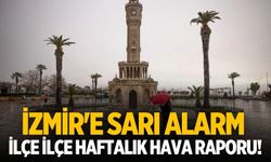 İzmir'e sarı alarm İlçe ilçe haftalık hava raporu!