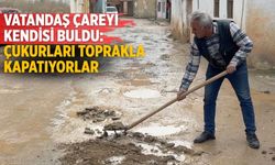 VATANDAŞ ÇAREYİ KENDİSİ BULDU: ÇUKURLARI TOPRAKLA KAPATIYORLAR