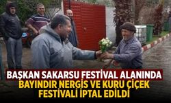 Başkan Sakarsu Festival Alanında Bayındır Nergis ve Kuru Çiçek Festivali İptal Edildi