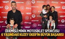 Ödemişli minik Motosiklet Sporcusu 6 Yaşındaki Kuzey Eker’in Büyük Başarısı