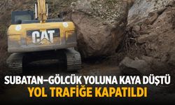 Subatan–Gölcük Yoluna Kaya Düştü Yol Trafiğe Kapatıldı