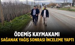 Ödemiş Kaymakamı Sağanak Yağış Sonrası  İnceleme yaptı