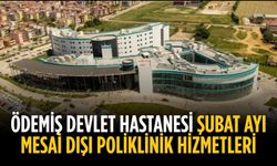 Ödemiş Devlet Hastanesi Şubat Ayı Mesai Dışı Poliklinik Hizmetleri