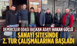 Demirciler Odası Başkan Adayı Hakan Güçlü Sanayi Sitesinde 2. Tur Çalışmalarına Başladı