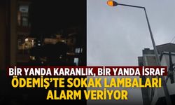 Bir Yanda Karanlık, Bir Yanda İsraf Ödemiş’te Sokak Lambaları Alarm Veriyor