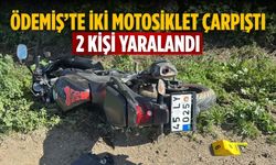 Ödemiş’te iki motosiklet çarpıştı 2 kişi yaralandı