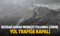 Bozdağ Kayak Merkezi Yolunda Çökme Yol trafiğe kapalı