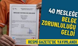 Resmi Gazete’de yayımlandı: 40 mesleğe belge zorunluluğu geldi, olmayan çalışamayacak!
