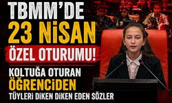 TBMM'de 23 Nisan özel oturumu! Koltuğa oturan öğrenciden tüyleri diken diken eden sözler