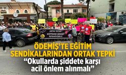 ÖDEMİŞ’TE EĞİTİM SENDİKALARINDAN ORTAK TEPKİ “Okullarda şiddete karşı acil önlem alınmalı”