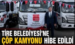 Tire Belediyesi’ne çöp kamyonu hibe edildi