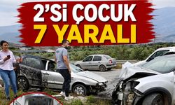 Kiraz Beydağ kavşağında kaza 2’si çocuk 7 yaralı