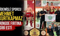 ÖDEMİŞLİ SPORCU MEHMET KURTKAPMAZ RİNGDE FIRTINA GİBİ ESTİ