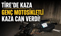 Tire’de kaza Genç motosikletli kaza can verdi!
