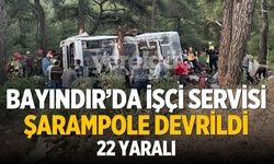 Bayındır’da İşçi Servisi Şarampole Devrildi 22 Yaralı