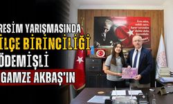 Resim Yarışmasında İlçe Birinciliği Ödemişli Gamze Akbaş’ın