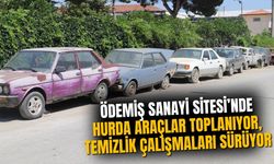 Ödemiş Sanayi Sitesi’nde Hurda Araçlar Toplanıyor, Temizlik Çalışmaları Sürüyor