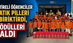 Tireli öğrenciler Atık pilleri biriktirdi, ödülleri aldı