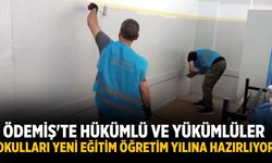 Ödemiş'te hükümlü ve yükümlüler okulları yeni eğitim öğretim yılına hazırlıyor