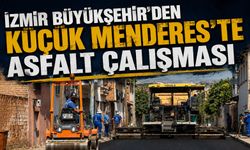 İzmir Büyükşehir’den Küçük Menderes’te asfalt çalışması