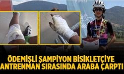 Ödemişli Şampiyon Bisikletçiye Antrenman Sırasında Araba Çarptı