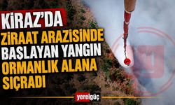 Kiraz’da Ziraat Arazisinde Başlayan Yangın Ormanlık Alana Sıçradı