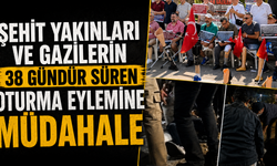 Şehit yakınları ve gazilerin 38 gündür süren oturma eylemine müdahale