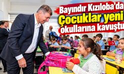 Bayındır Kızıloba’da Çocuklar yeni okullarına kavuştu