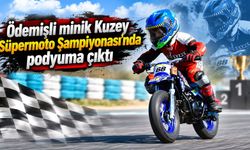 Ödemişli minik Kuzey Süpermoto Şampiyonası’nda podyuma çıktı