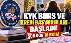 KYK burs ve kredi başvuruları başladı! Son gün 16 Ekim