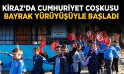 KİRAZ’DA CUMHURİYET COŞKUSU BAYRAK YÜRÜYÜŞÜYLE BAŞLADI