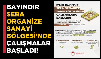 Bayındır Sera Organize Sanayi Bölgesi'nde Çalışmalar Başladı!